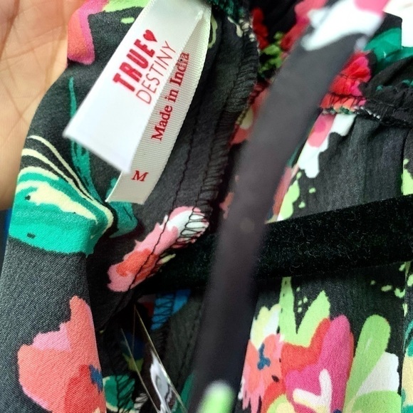 Bohemian Floral Romper Shorts colorful whimsical flowy short shorts Medium NWOT - Picture 3 of 5